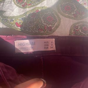 High waisted mauve pants